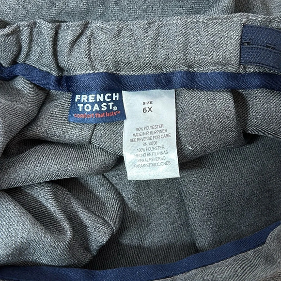 FRENCH TOAST Uniform Pleated Button Zipper Girls Skirt Adjustable Waist Size 6X - Picture 5 of 5